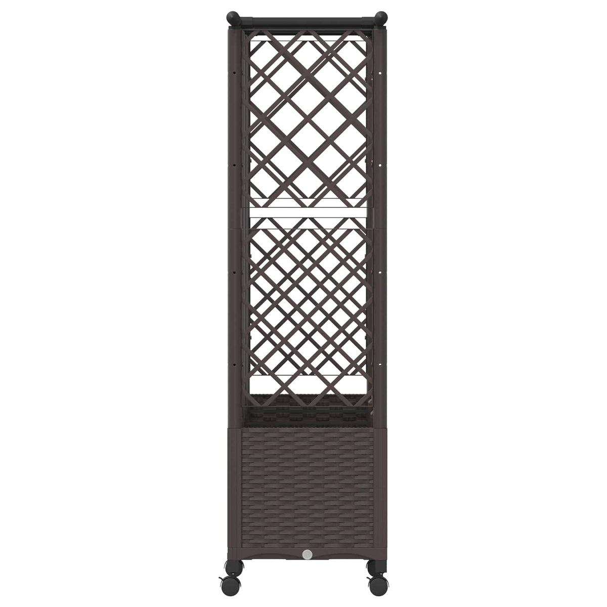 Cama Elevada Con Trellis Y Techo Marrón 163,5 X 40 X 142 Cm Pp_3