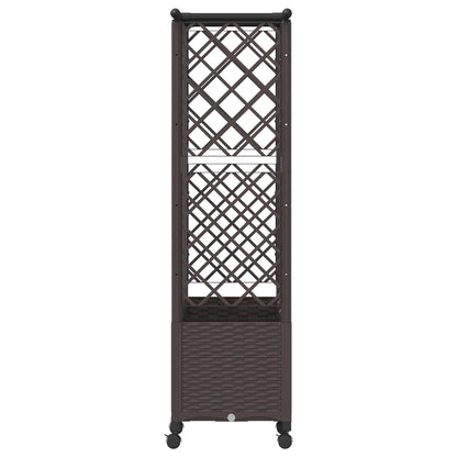 Cama Elevada Con Trellis Y Techo Marrón 163,5 X 40 X 142 Cm Pp_3
