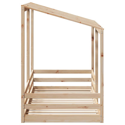 Cama Infantil Con Techo Madera Maciza Pino 100x200 Cm_4