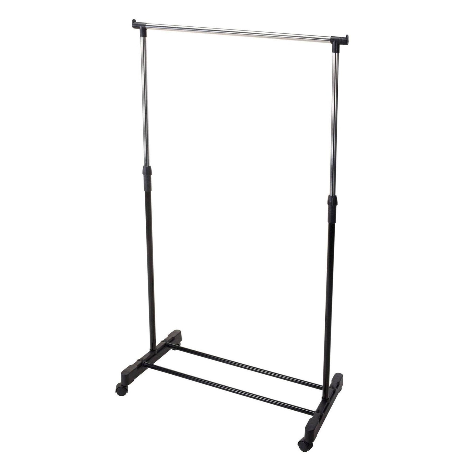 Well Home Estanteria Perchero Con Ruedas Acero Inoxidable H.90-160cm_0