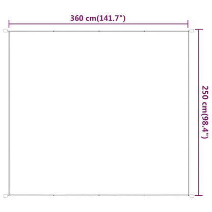Vidaxl Toldo Vertical Blanco 250x360 Cm Tela Oxford_2