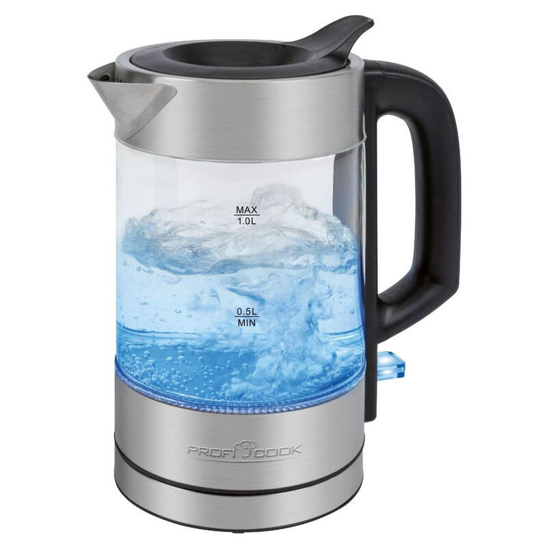 Proficook Pc-wks 1229 G Tetera Eléctrica 1 L 1600 W Acero Inoxidable, Transparente_0