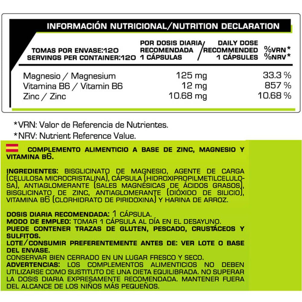 Zmb6 - 120 Cápsulas Vegetales - Zma - Iron Addict Labs_4