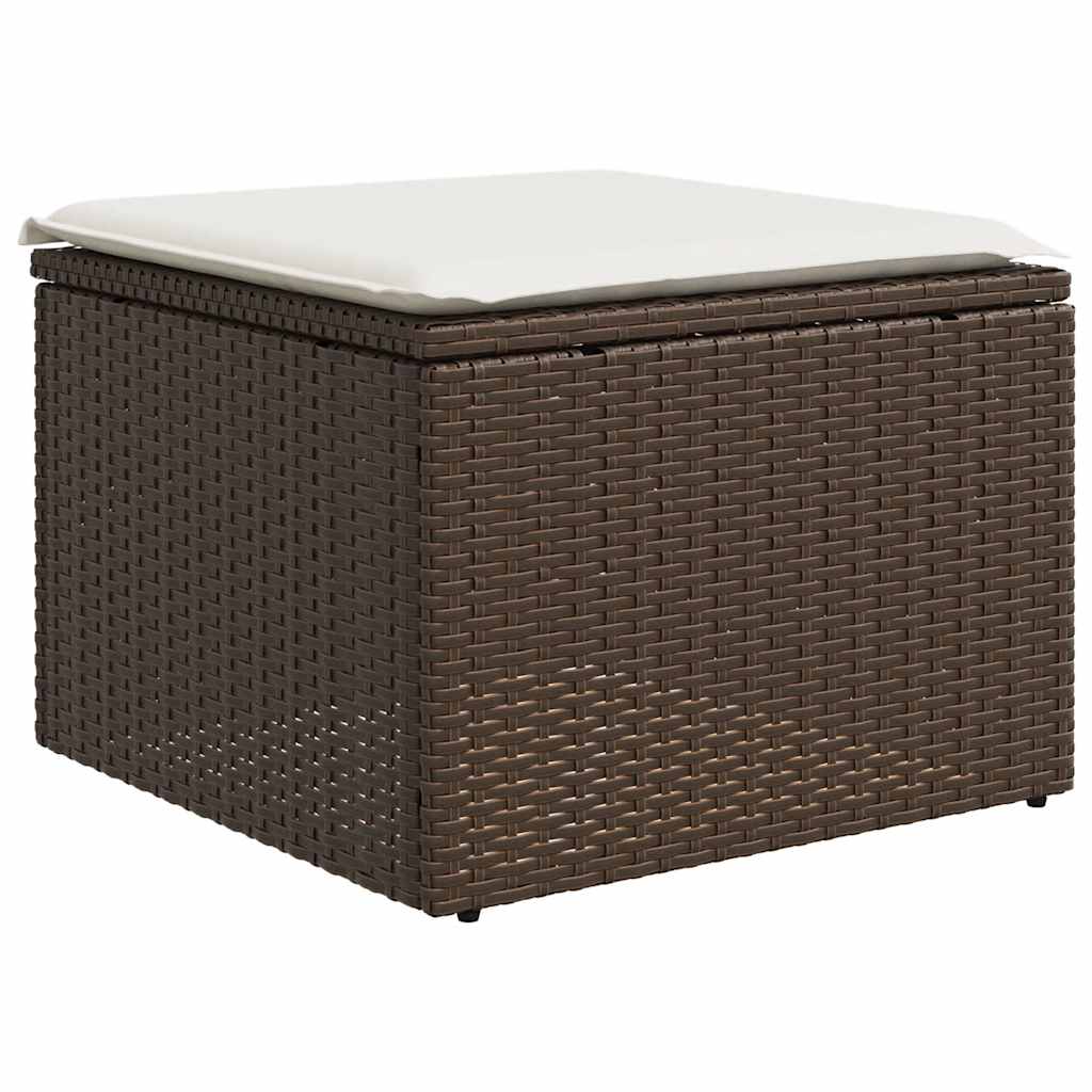 Set Sofás Jardín Y Cojines 2 Pzas Ratán Sintético Acacia Marrón / Vetonek_1