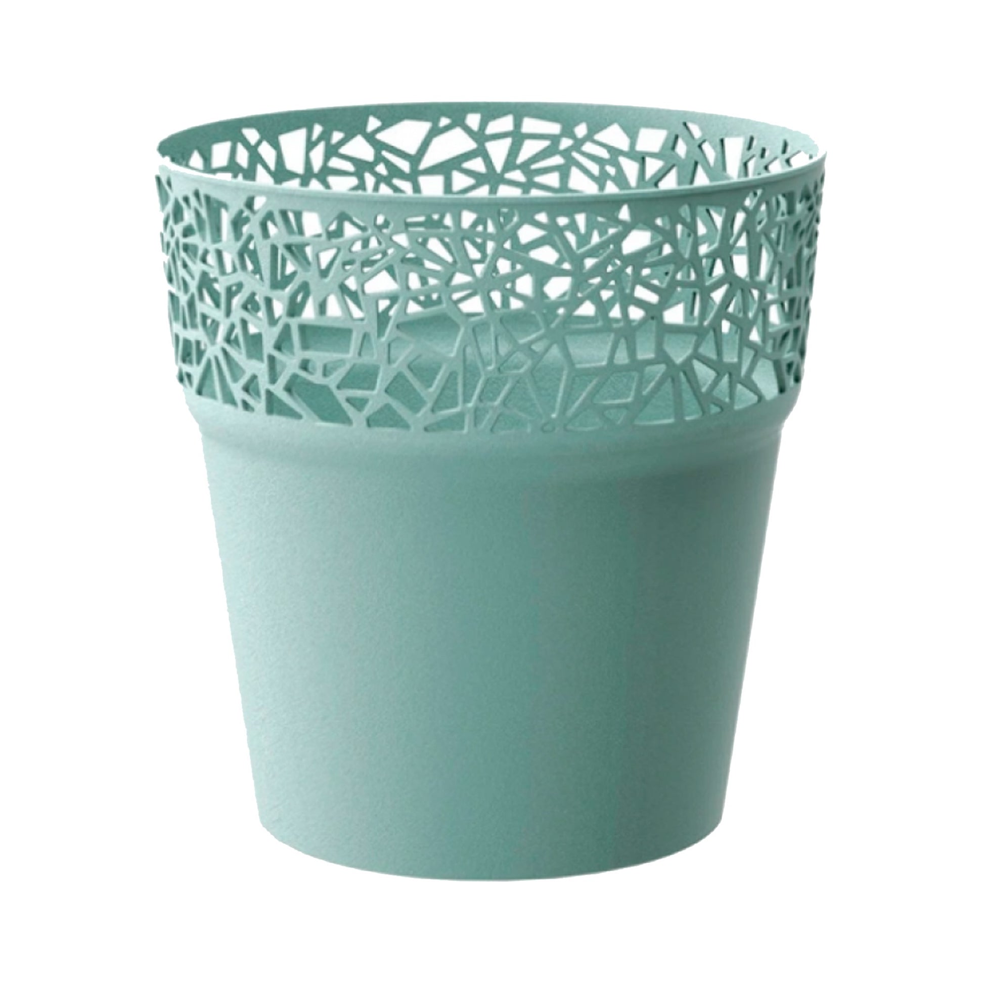 Maceta De Plastico Tree En Color Verde 17,5 (largo) X 17,5 (ancho) X 17,9 (alto) Cm_0
