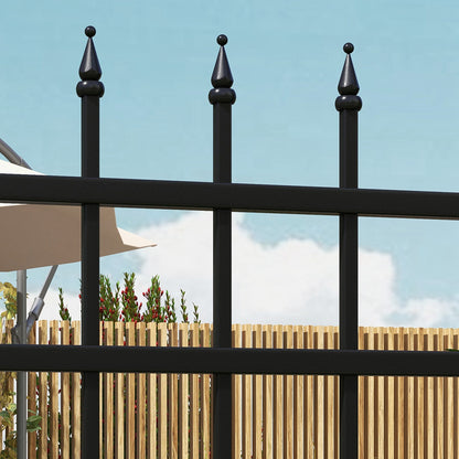 Outsunny Puerta De Jardín Con Decoración De Flechas 107x204 Cm Negro_4