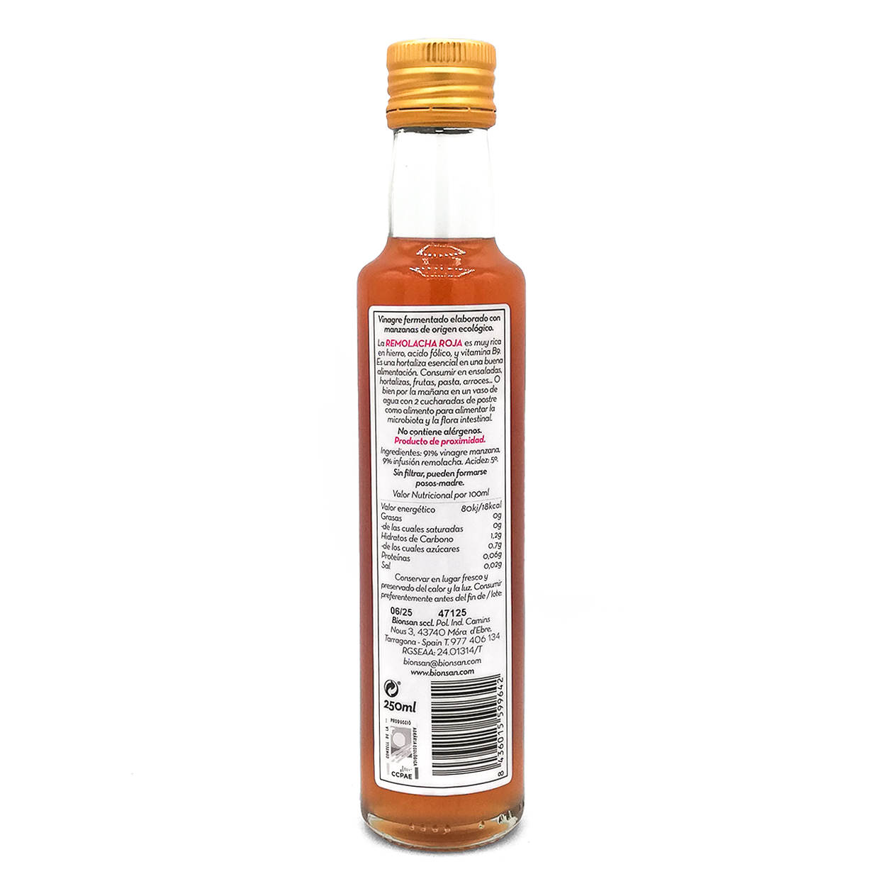 Pack 3 Vinagres De Manzana Sabores Eco Bionsan 250ml_1
