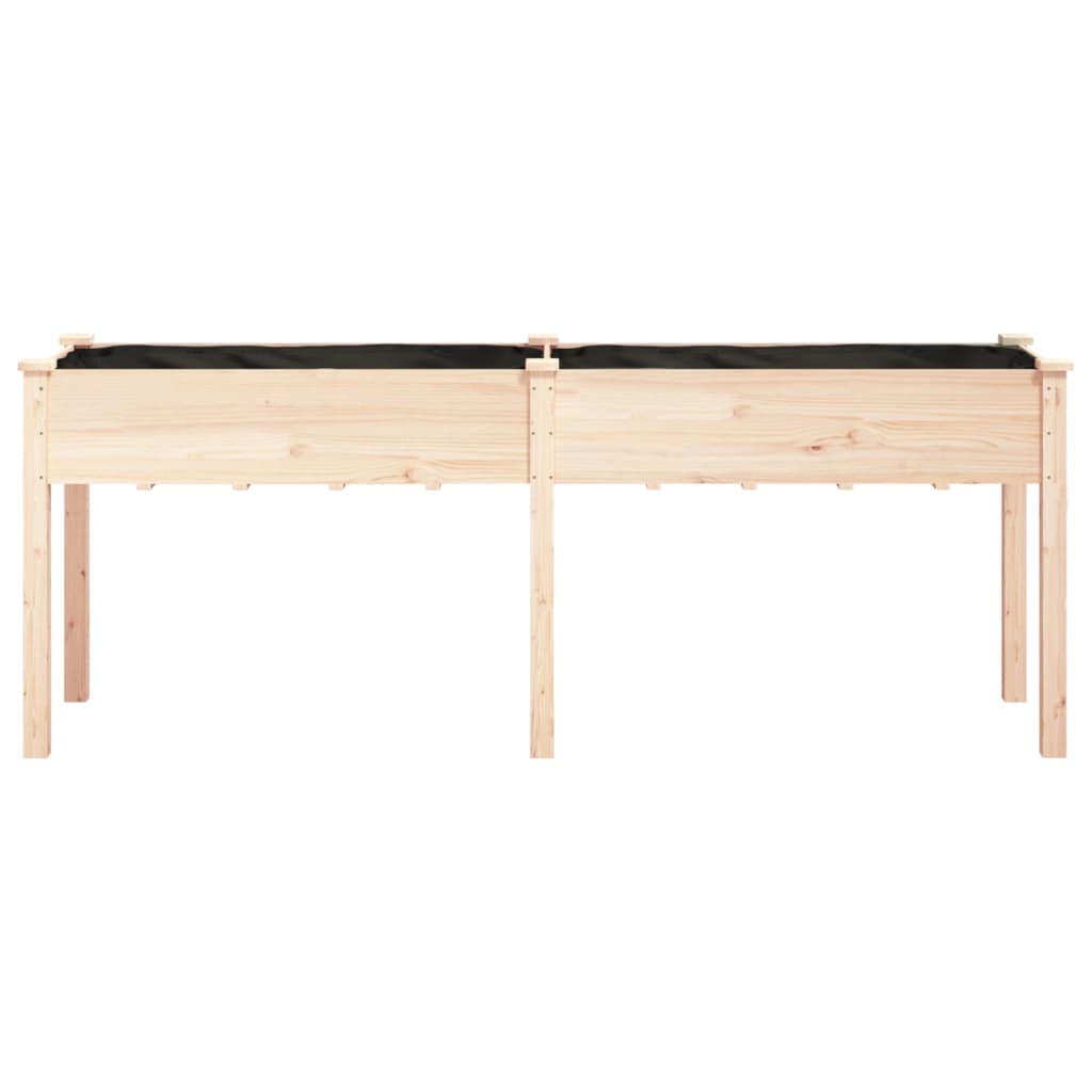 Jardinera Con Forro Interior Madera Maciza Abeto 203x53x76 Cm_3