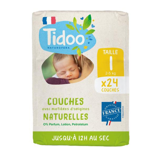 Fralda Tidoo Diapers com rótulo ecológico, de origem francesa, tamanho 1 (2-5 kg)