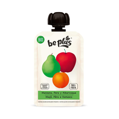 Saquetas de maçã, pêra e alperce BIO Be Plus 100 g
