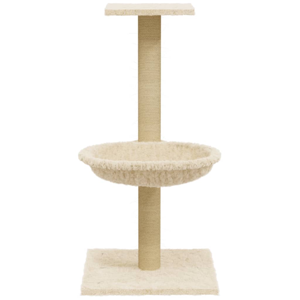 Rascador Para Gatos Con Poste De Sisal Crema 74 Cm_3