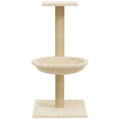 Rascador Para Gatos Con Poste De Sisal Crema 74 Cm_3