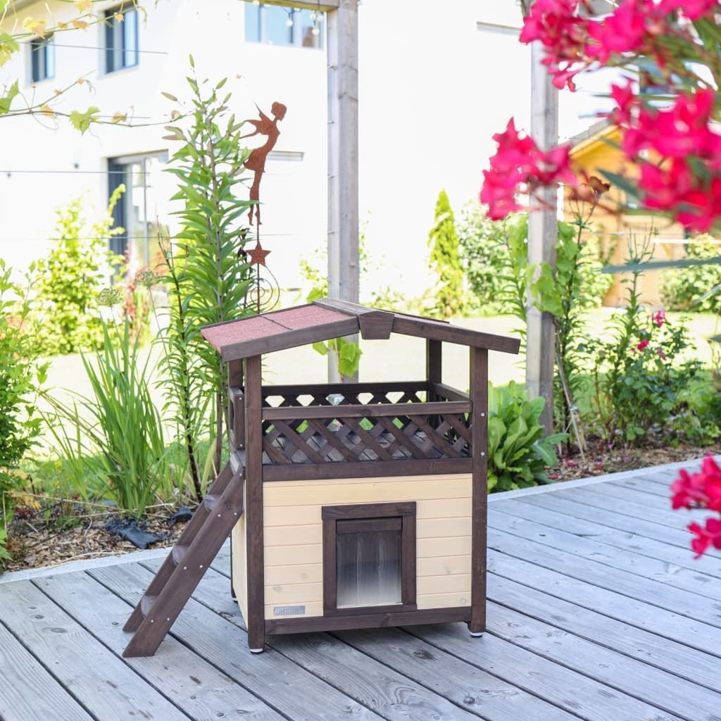 Kerbl Casa Para Gatos Con Calefacción Deluxe Marrón Oscuro 88x57x77 Cm_3