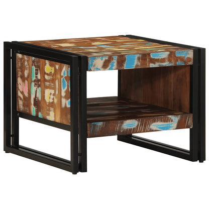 Mesa De Centro Multicolor 50x50x38 Cm Madera Maciza Reciclada_1