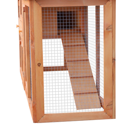 Pawhut Conejera Exterior De Madera Con Bandeja Extraíble Techo De Asfalto_4