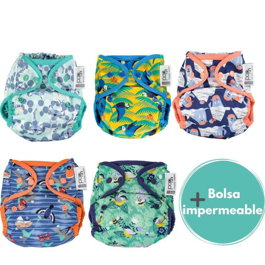 Embalagem com 5 suportes pop-in