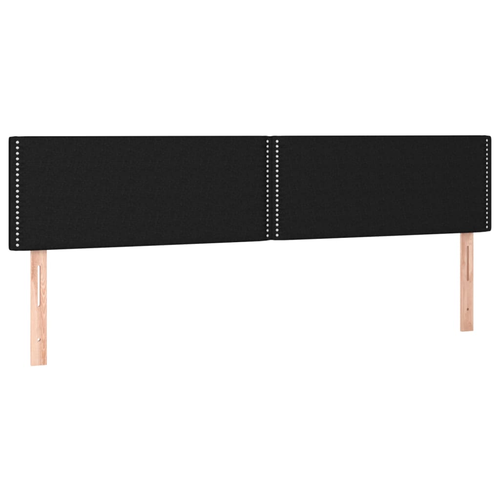 Cama Box Spring Colchón Y Luces Led Tela Negro 180x200 Cm / Vetonek_1
