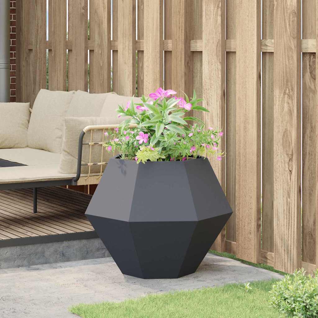 Jardinera Gris Antracita 75 X 75 X 60 Cm Acero_3
