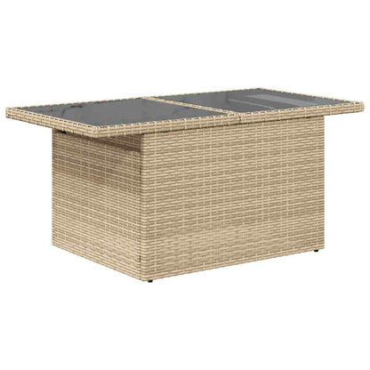 Set Sofás De Jardín 7 Piezas Y Cojines Ratán Sintético Beige / Vetonek_1