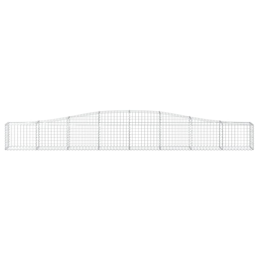 Cestas De Gaviones 6 Uds Forma De Arco Hierro 400x30x40/60 Cm_3