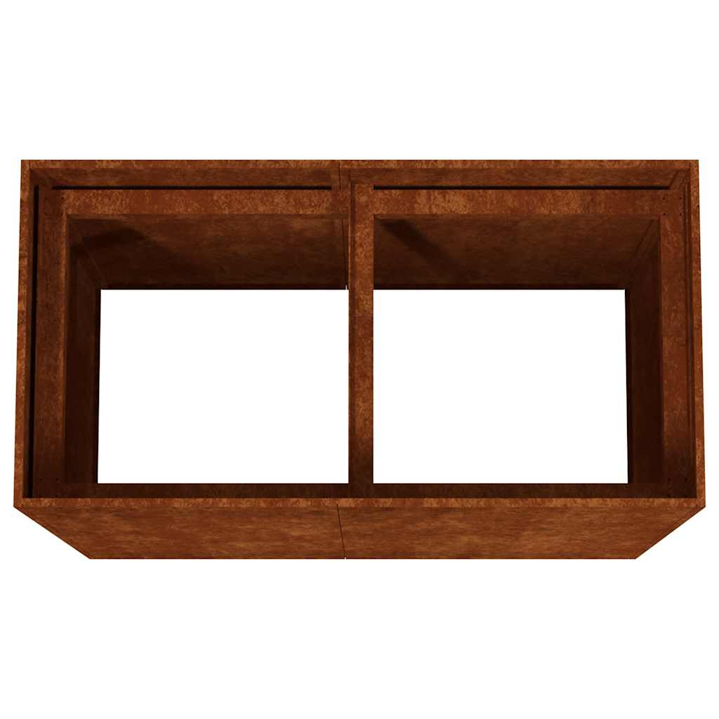 Jardinera De Acero Corten 80x40x80 Cm_4