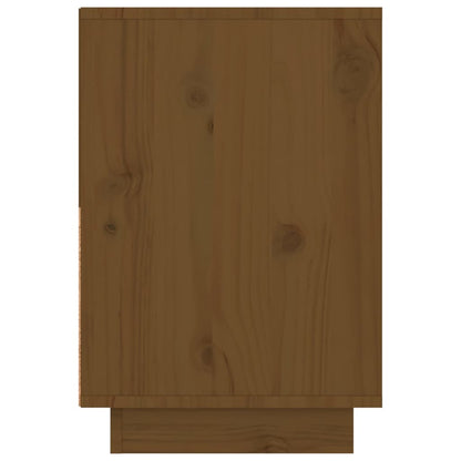 Mesita De Noche Madera Maciza De Pino Marrón Miel 60x34x51 Cm_2
