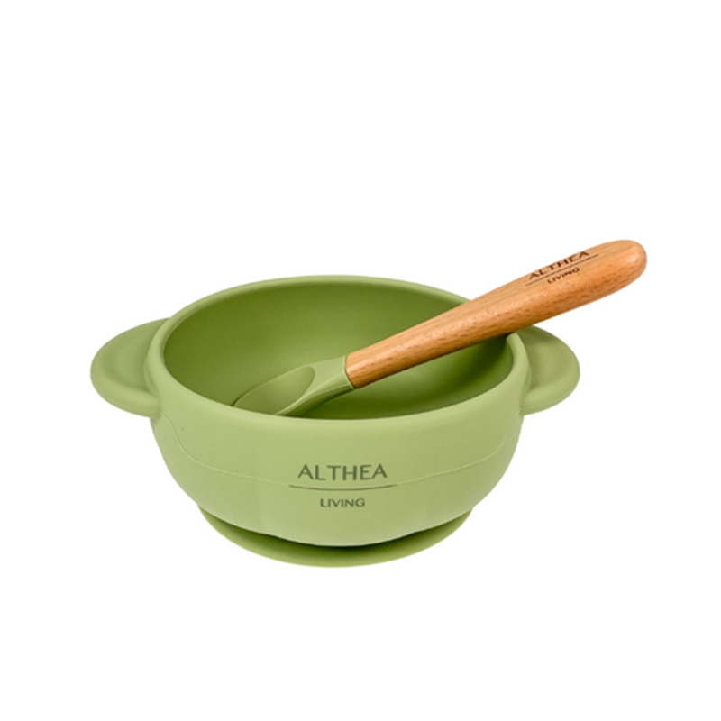 Vajilla De Silicona Orgánica - 8 Piezas - Verde Oliva._2