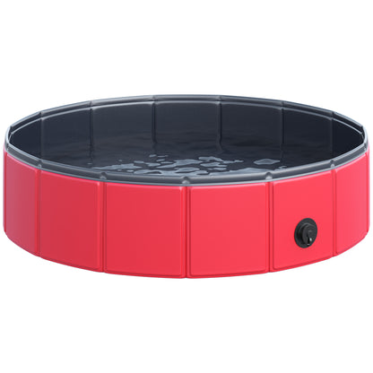 Pawhut Piscina Plegable Para Perros Gatos Bañera Portátil Antideslizante Ø80x20_1