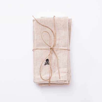 Set 4 Servilletas 40x40cm Lino Y Poliester 230gsm Con Logo Bordado Scalpers Home_4