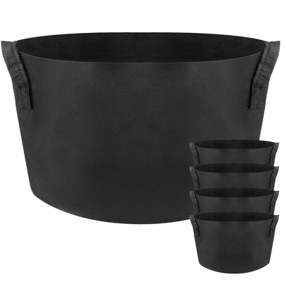 Bolsa Para Cultivo Y Crecimiento De Plantas Maceta De Tela Geotextil De 80 Litros 55x40cm 5-pack_0