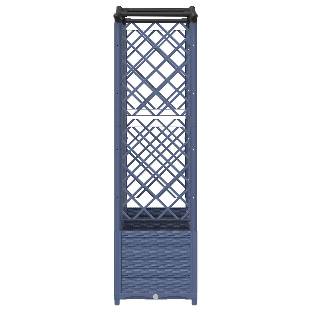 Cama Elevada Con Trellis Y Techo Gris 204 X 40 X 138 Cm Pp_3