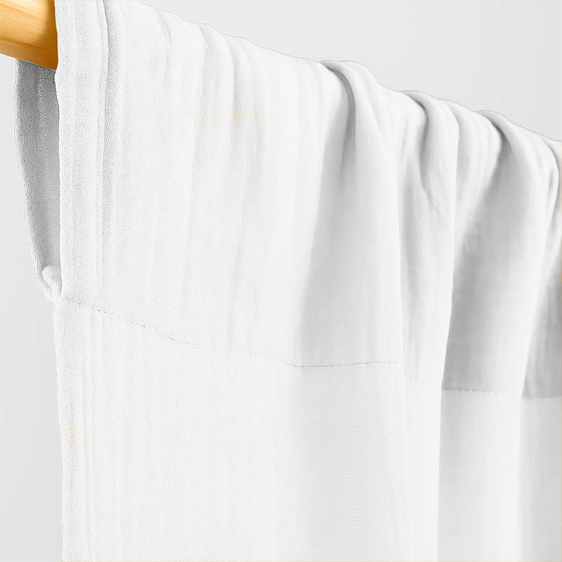 Cortinas De Gasa De Algodón Orgánico Color Blanco Para Bebé_4