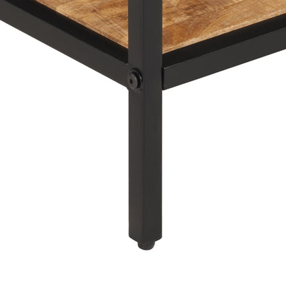 Mesa Consola Madera Maciza De Mango Rugosa 70x35x70 Cm_4