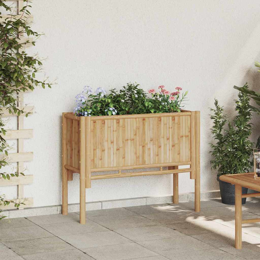 Cama Elevada Marrón 90 X 35 X 70 Cm Bambú_1