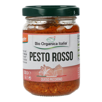 Pesto Rosso com Tomate Seco, Pecorino e Amêndoas Bio Demeter Organica Italia 130 gr