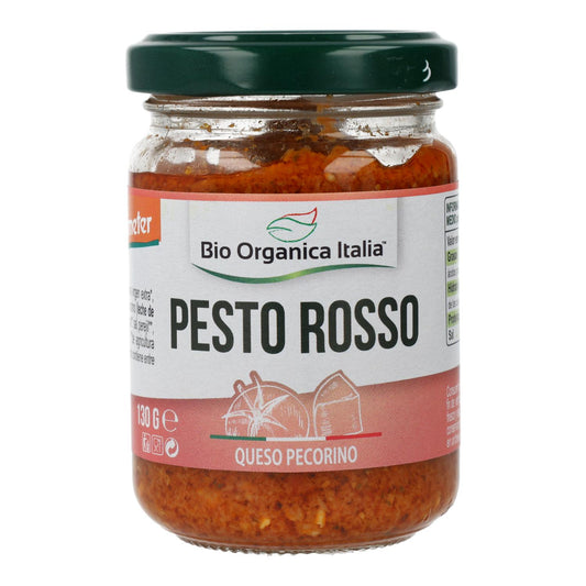 Pesto Rosso com Tomate Seco, Pecorino e Amêndoas Bio Demeter Organica Italia 130 gr