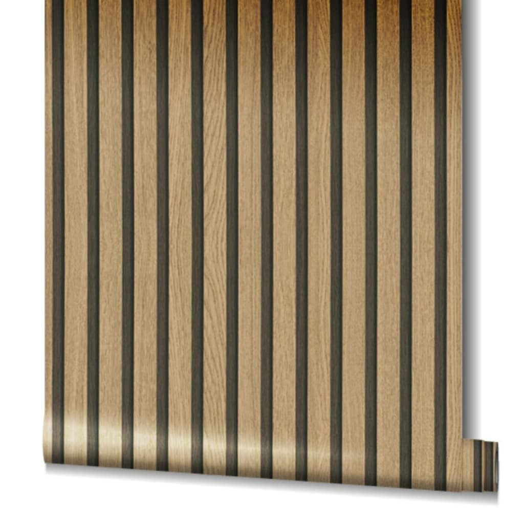 Noordwand Papel Pintado Botanica Wooden Slats Marrón Y Roble_2