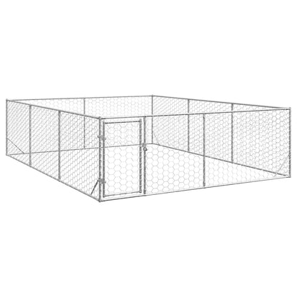 Caseta Para Perros De Exterior Con Puerta De Acero Galvanizado (3 X 4 X 1 M)_1