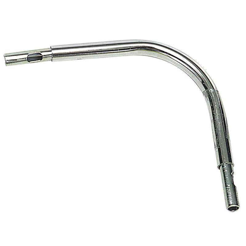 Codo Para Tubo De 12 Mm.ø Cromo 10x10 Cm. Con 2 Empalmes_0