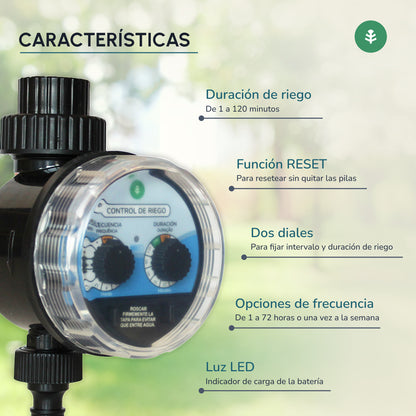 Programador de rega selado Planeta Huerto 0-6 bar