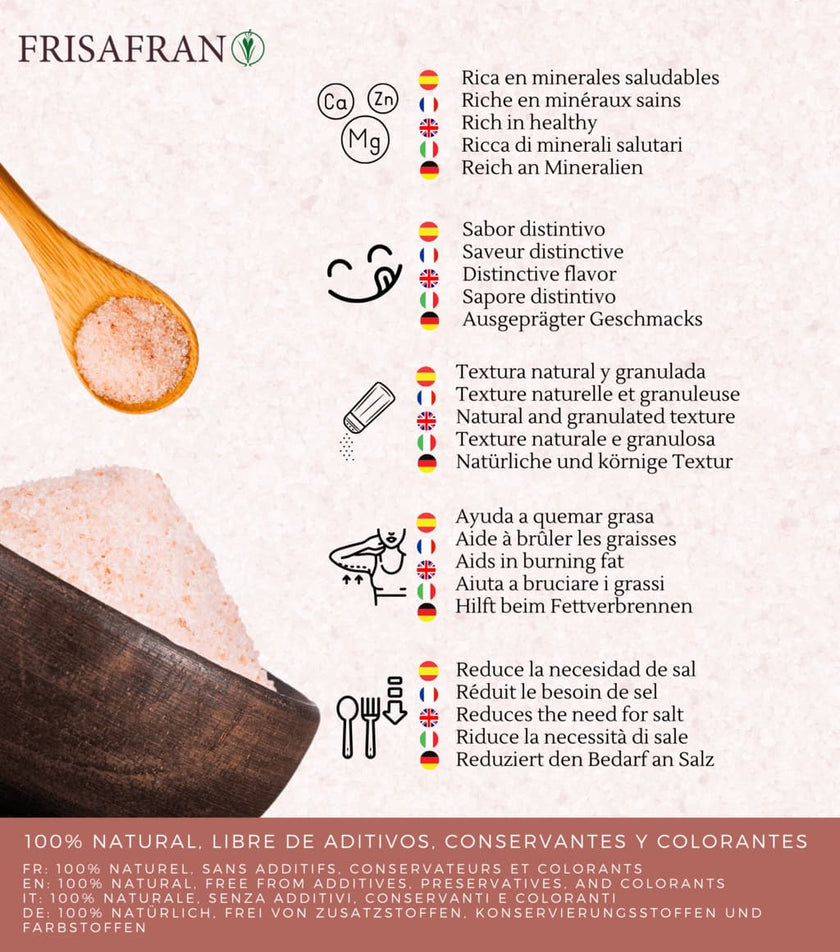 Sal Rosa Del Himalaya Fina - Calidad Y Sabor | Frisafran 500 G_2