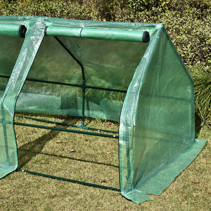 Outsunny Invernadero De Jardín 180x90x90 Cm Acero Con 3 Ventanas Cultivoplantas_4