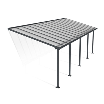 Pérgola anexa Olympia 860x294 cinzento 