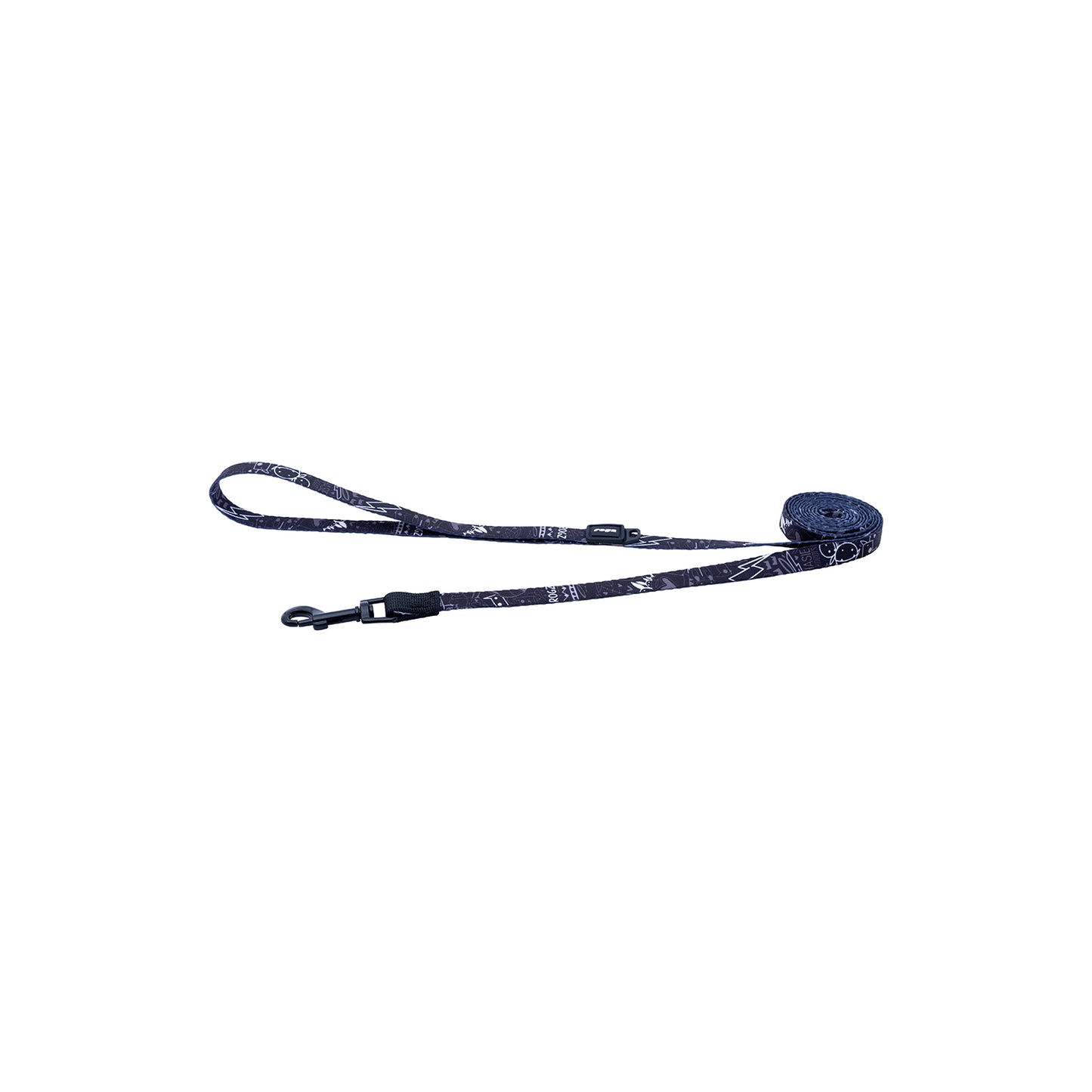 Correa Para Perro, Modelo Fusion De Rogz, Estampado Graffiti Negro. Talla M (12-22kg)_0