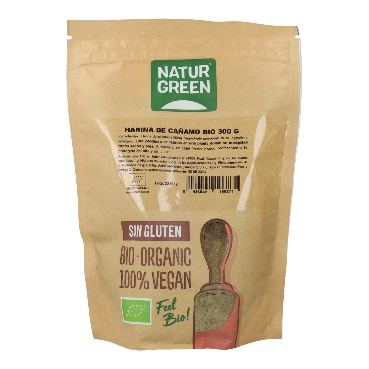 Farinha de Cânhamo NaturGreen 300 g