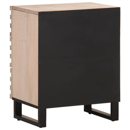 Mesita De Noche Madera Maciza De Mango 50x34x62 Cm_3