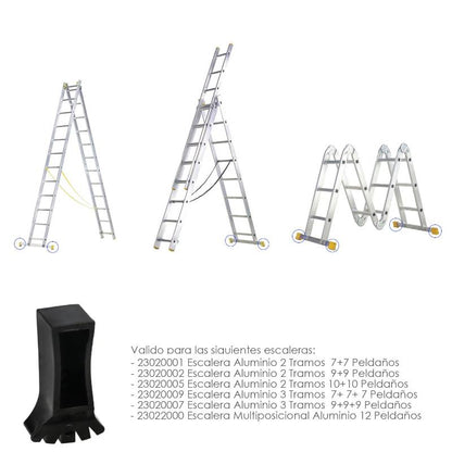 Contera Larguero Escalera 2 Y 3 Tramos /  Escalera Multiposicional Con Perfil 58 Mm. Versión 2019_1