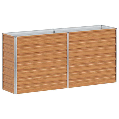 Arriate Elevado Marrón Claro 160 X 40 X 77 Cm Acero Galvanizado_0