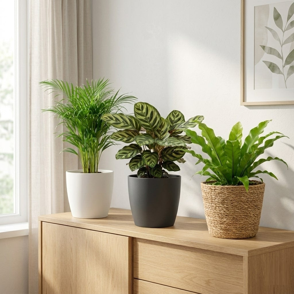 Plantas Purificadoras Con Maceta Antracita - Set De 12_1