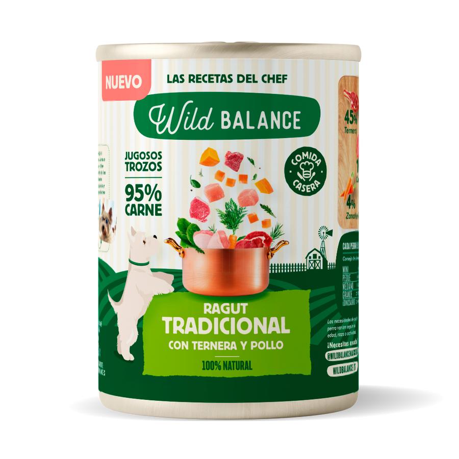 Ragu Tradicional de Carne e Frango Wild Balance para Cães 400g